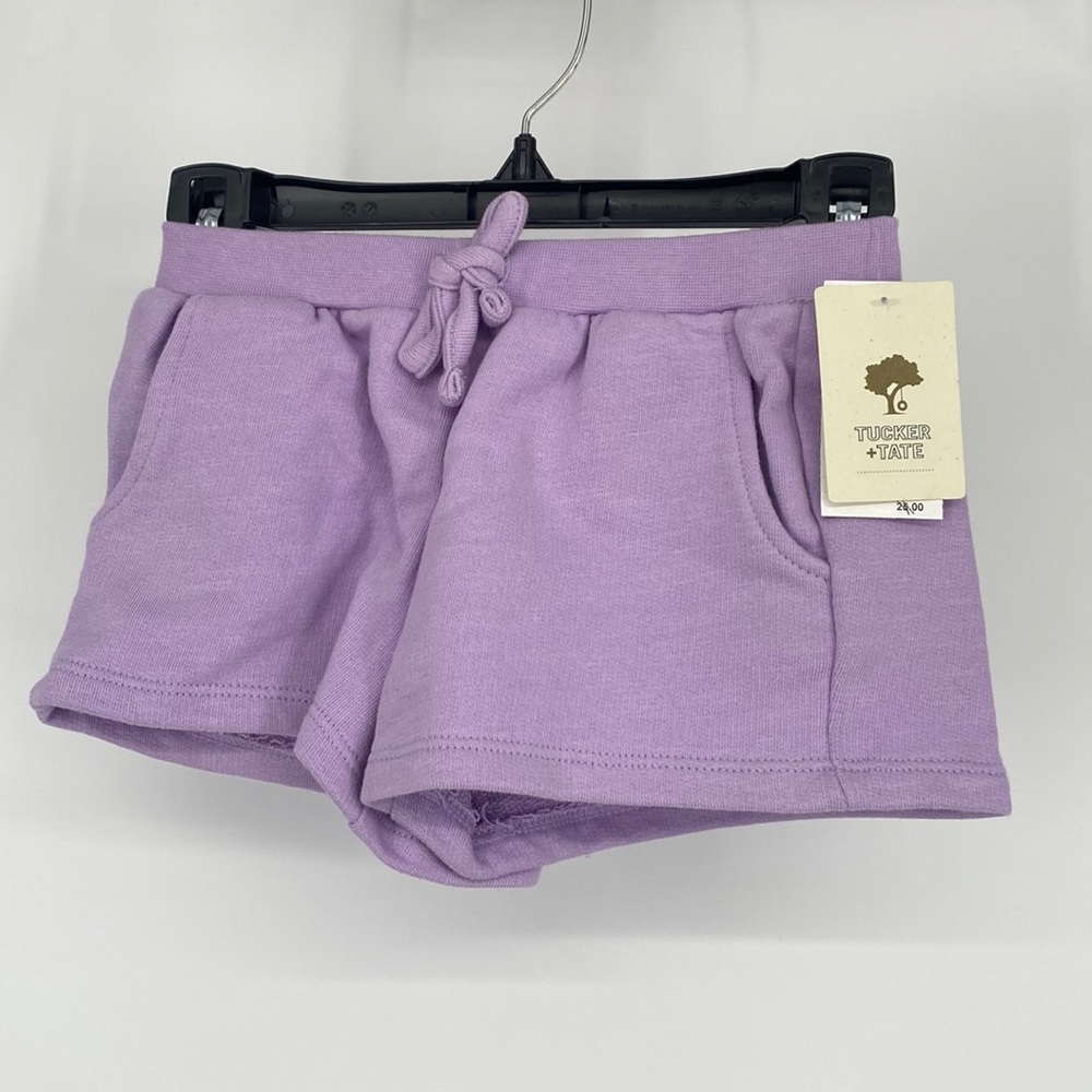 Tucker + Tate Kids' Drawstring Cotton Cozy Sweat Shorts Comfy Purple Size 3 NWT